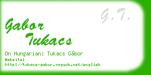 gabor tukacs business card